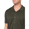 imageTheory Mens Short Sleeve Button Down Shirt in Pacific LinenDark Olive