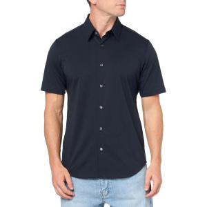 imageTheory Mens Structure Knit Irving Short Sleeve ShirtEclipse