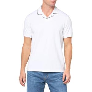 imageTheory Mens Tailor Collar Polo in Relay JerseyWhite