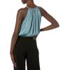 imageTheory Womens Gathered Cami in Crushed SatinSeafoam