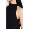 imageTheory Womens Halter Bow Top in Silk CrinkleBlack