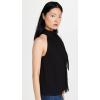 imageTheory Womens Halter Bow Top in Silk CrinkleBlack