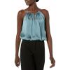 imageTheory Womens Gathered Cami in Crushed SatinSeafoam