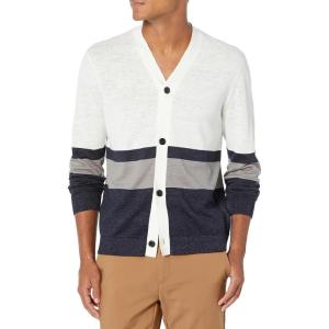 imageTheory Mens Laurus Linen CardiganWhite Multi