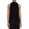 imageTheory Womens Velvet Sleeveless Cowl TopBlack