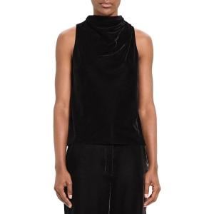 imageTheory Womens Velvet Sleeveless Cowl TopBlack