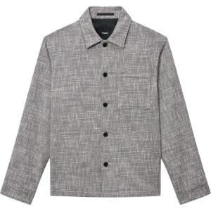 imageTheory Mens Sl Overshirt in Tweed CanvasEarl Grey Melange