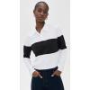 imageTheory Womens Crop Rugby Striped TeeWhiteBlack
