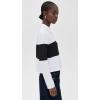 imageTheory Womens Crop Rugby Striped TeeWhiteBlack