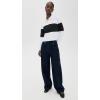 imageTheory Womens Crop Rugby Striped TeeWhiteBlack