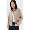 imageTheory Womens Patch Boxy JacketSoft Taupe
