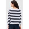 imageTheory Womens Stripes Boat Neck TeeNavy Multi