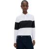 imageTheory Womens Crop Rugby Striped TeeWhiteBlack