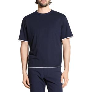 imageTheory Mens Double Layered Tee in Foundation JerseyBalticWhite
