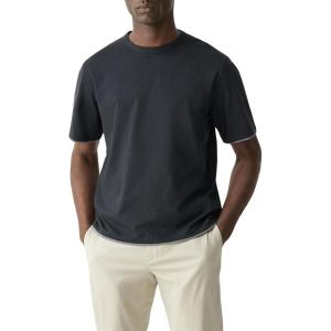 imageTheory Mens Double Layered Tee in Foundation JerseyBlackCarbon