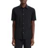 imageTheory Mens Irving Short Sleeve in Structure KnitBlack