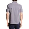 imageTheory Mens Irving Short Sleeve in Structure KnitCarbon