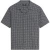 imageTheory Mens Noll Short Sleeve Camp Collar in Geo CottonBlackWhite
