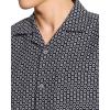 imageTheory Mens Noll Short Sleeve Camp Collar in Geo CottonBlackWhite