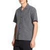 imageTheory Mens Noll Short Sleeve Camp Collar in Geo CottonBlackWhite