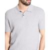 imageTheory Mens Short Sleeve Cable Polo in Eco BreachLight Grey Heather