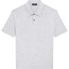 imageTheory Mens Short Sleeve Cable Polo in Eco BreachLight Grey Heather