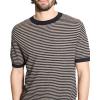 imageTheory Mens Stripe Tee in Pacific LinenBlackChino