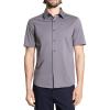 imageTheory Mens Irving Short Sleeve in Structure KnitCarbon