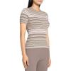 imageTheory Womens Rib Stripe TeeLight Cinder Multi