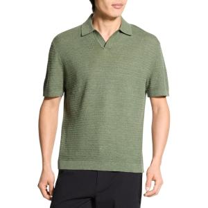 imageTheory Mens Brenan Polo in Pacific LinenOrchard