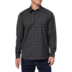 imageTheory Mens Irving Pocket in Wool ShirtingCharcoal MelangeNavy