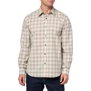 imageTheory Mens Irving Pocket in Wool ShirtingSandWalnut