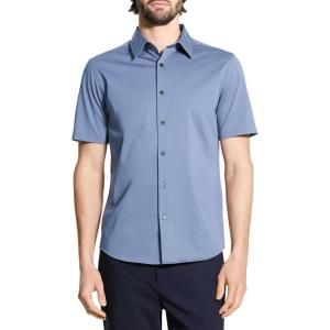 imageTheory Mens Irving Short Sleeve in Structure KnitRainstorm
