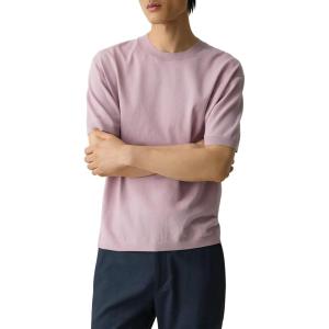 imageTheory Mens Relax Short Sleeve Crew Neck in Cotton Light TwistPale Mauve