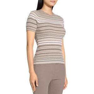 imageTheory Womens Rib Stripe TeeLight Cinder Multi