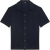 imageTheory Mens Camp Collar Shirt in Cotton Tech TwistBaltic