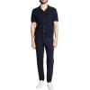 imageTheory Mens Camp Collar Shirt in Cotton Tech TwistBaltic