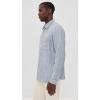 imageTheory Mens Irving OE in Summer Stripe ShirtDark RainstormEggshell