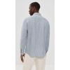 imageTheory Mens Irving OE in Summer Stripe ShirtDark RainstormEggshell