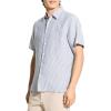 imageTheory Mens Irving Short Sleeve in Summer StripeDark RainstormEggshell