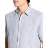 imageTheory Mens Irving Short Sleeve in Summer StripeDark RainstormEggshell