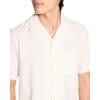 imageTheory Mens Noll Short Sleeve Camp Collar in Geo Cotton DobbyWhiteEggshell