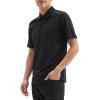 imageTheory Mens Ryder Quarterzip Polo in Relay JerseyBlack