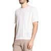 imageTheory Mens Short Sleeve Crewneck Stripe in Tactile CottonWhite Multi