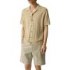 imageTheory Mens Camp Collar Shirt in Cotton Tech TwistChino