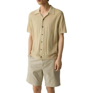 imageTheory Mens Camp Collar Shirt in Cotton Tech TwistChino