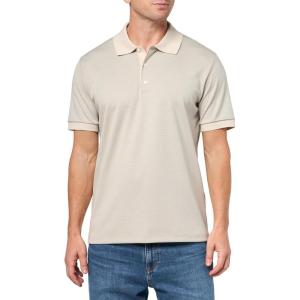 imageTheory Mens Geo Polo in Mod JacquardSandWalnut
