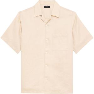 imageTheory Mens Noll Short Sleeve Camp Collar in Relaxed LinenChino