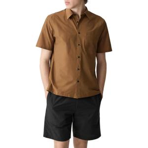 imageTheory Mens Noll Short Sleeve in Soft LawnDeep Tobacco