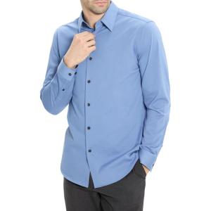 imageTheory Mens Sylvain Shirt in Structure KnitBlue Lake